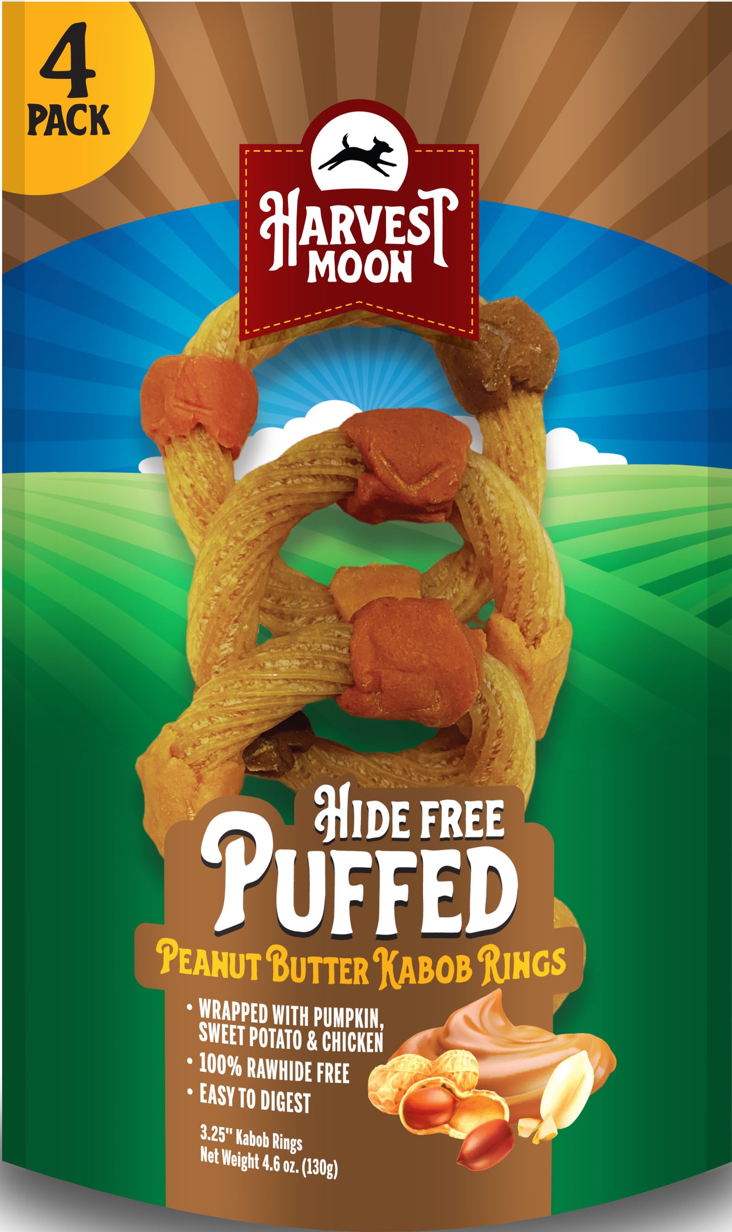 Harvest Moon Puffed Kabob Rings Dog Chews