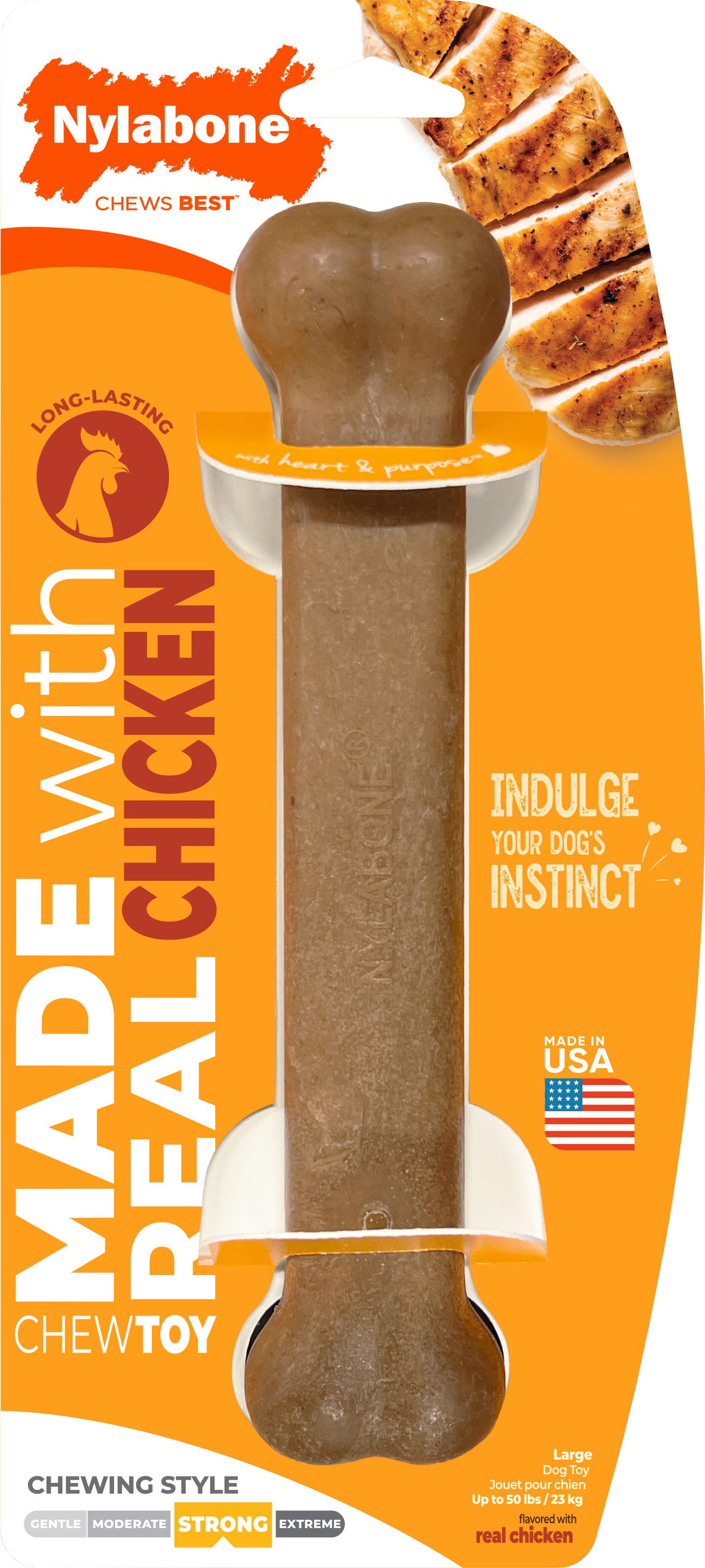 Nylabone Strong Chew Real Ingredient Bone