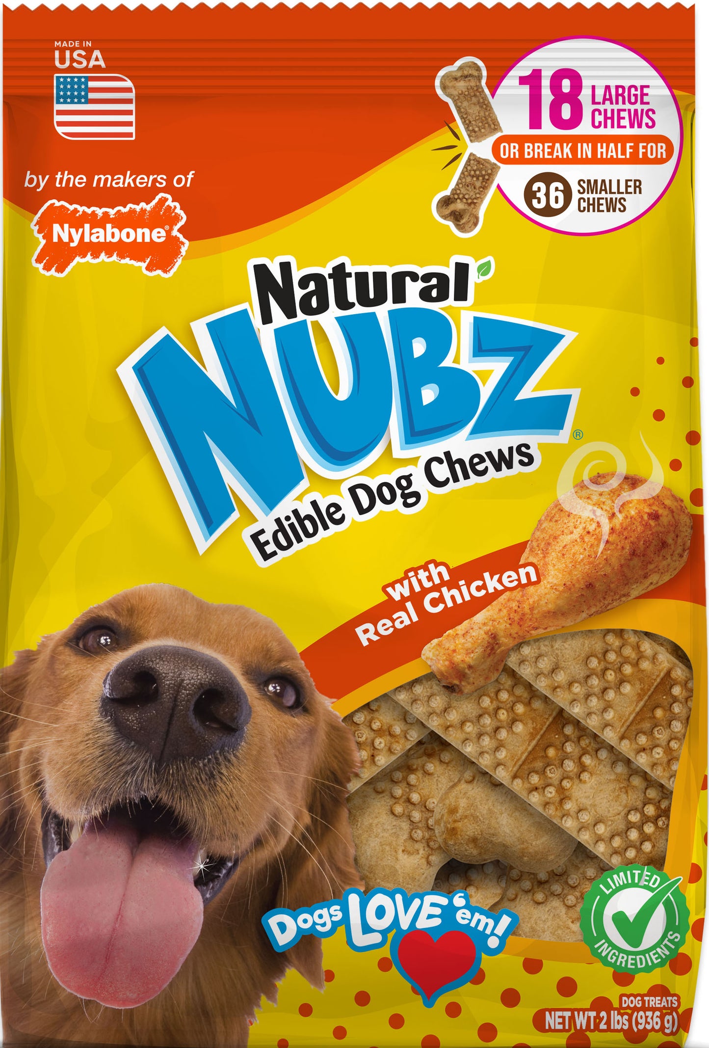 Nylabone Nubz Dog Chew Treats - 14.84000