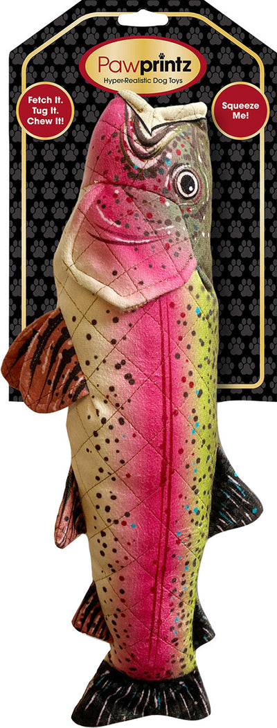 Pawprintz Trout Plush Dog Toy