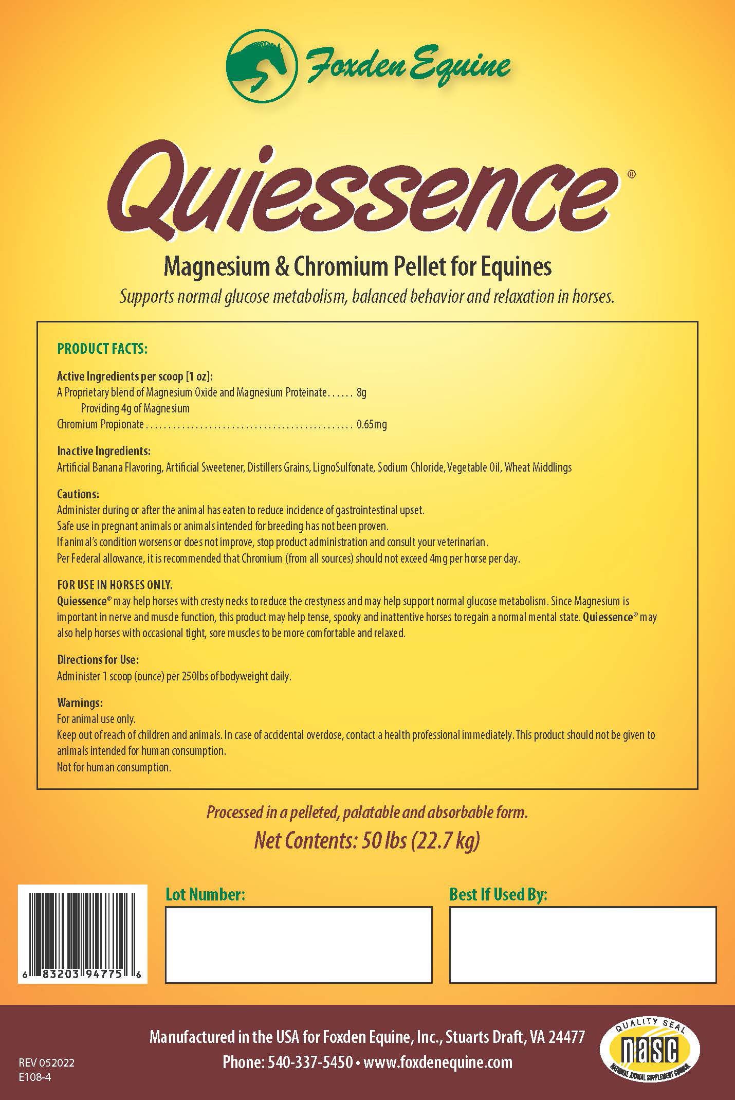 Quiessence Magnesium & Chromium Pellets