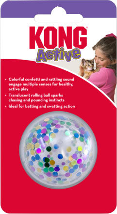 Kong Cat Active Confetti Ball