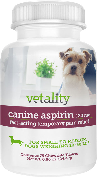 Vetality Canine Aspirin Small-Med Dogs 10-50 Lbs