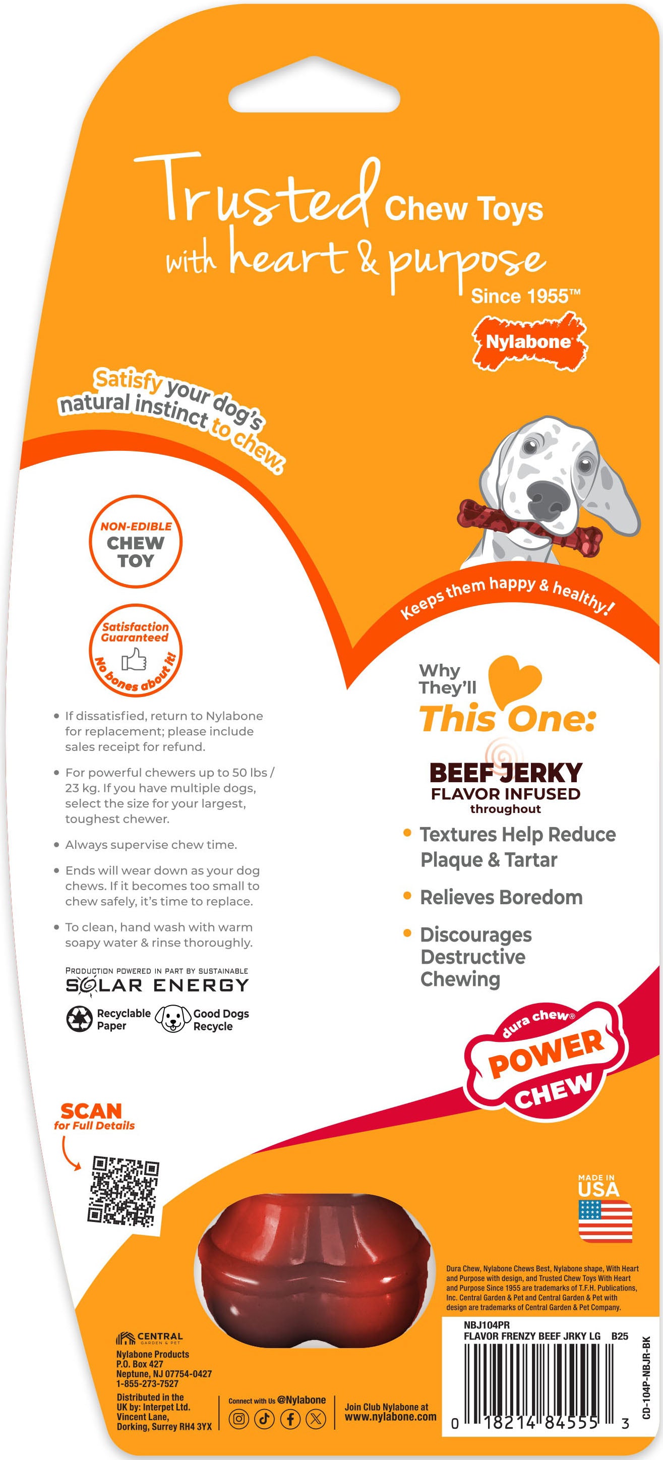 Nylabone Power Chew Flavor Frenzy Textured Bone