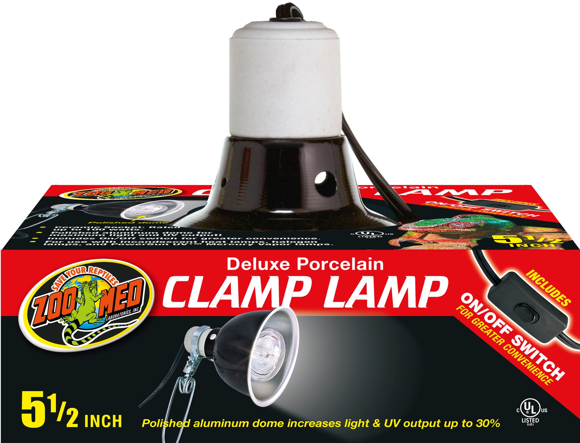Deluxe Porcelain Clamp Lamp