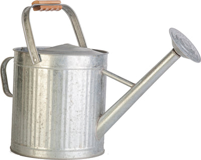 Galvanized Watering Can W/Wood Handle