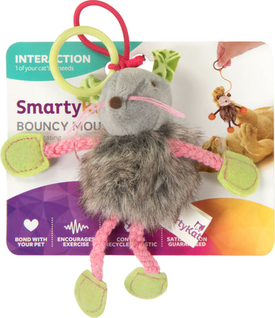 Smartykat Bouncy Mouse Plush Dangler Catnip Toy
