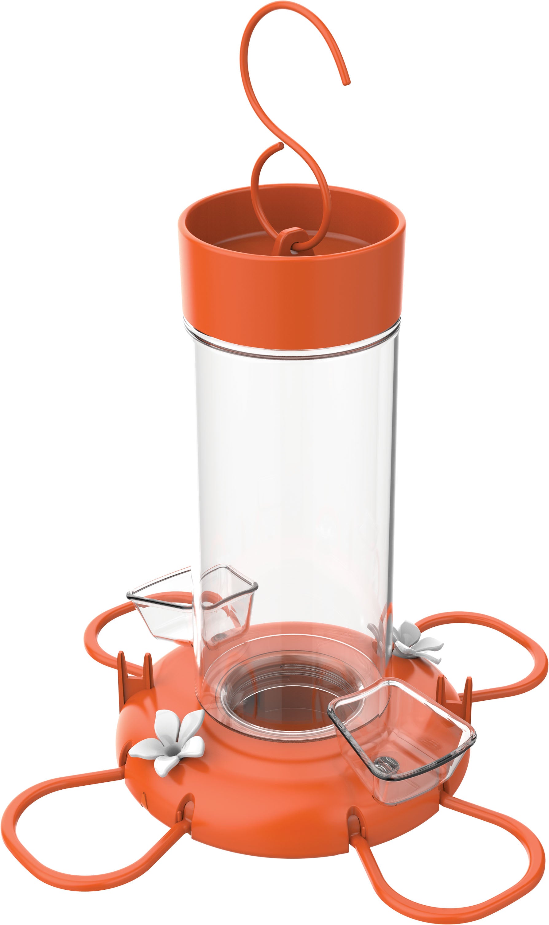 Orange Blossom Glass Oriole Feeder