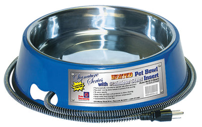 Stainless Steel Heated Pet Bowl Round