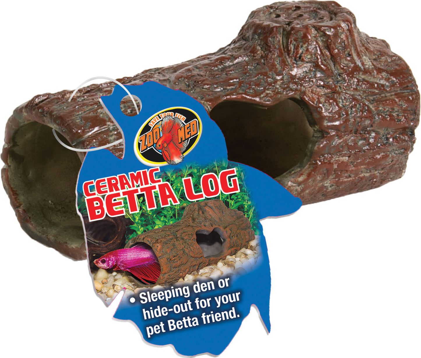 Betta Ceramic Log