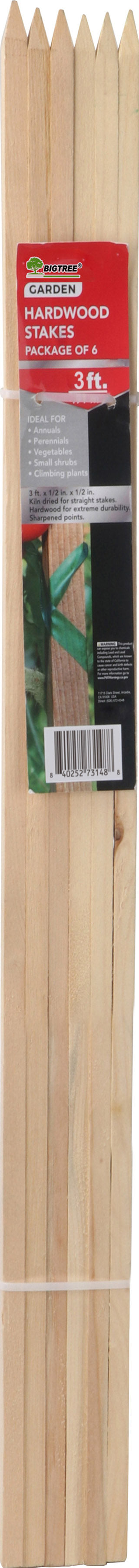 Big Tree Packaged Hardwood Stakes