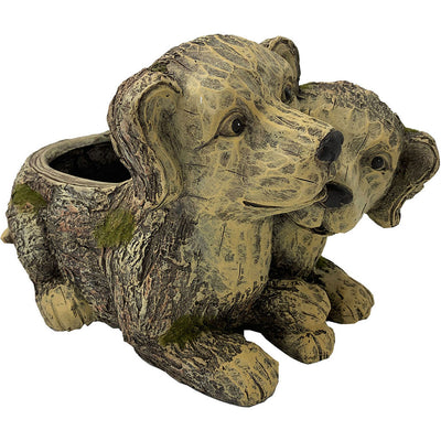 Esschert Design Mgo Faux Wood Double Dog Planter