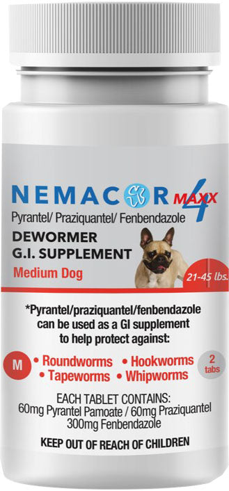 Nemacor Maxx 4 Dewormer Tablets For Dogs