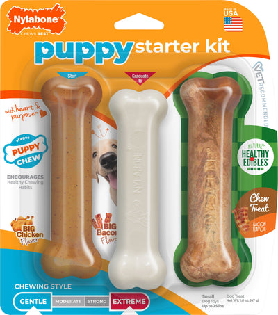 Nylabone Puppy Chew Starter Kit Variety Pack