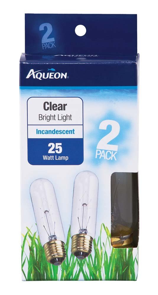 Aqueon Incandescent Tubular Bulb Replacements, Clear Bright Light, 25 Watts, ...